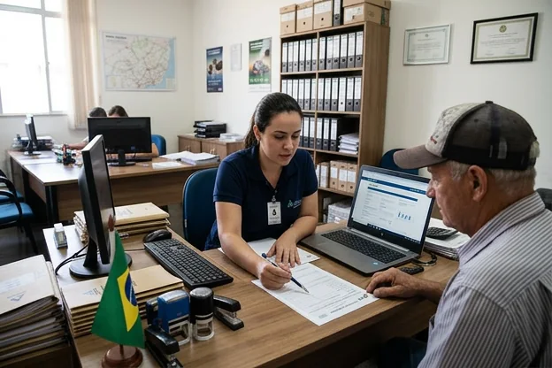Profissional ajudando cliente com cadastramento na ANTT.