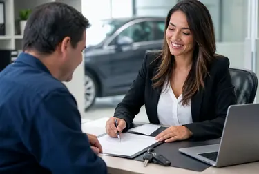 Profissional falando sobre licenciamento de veículos.